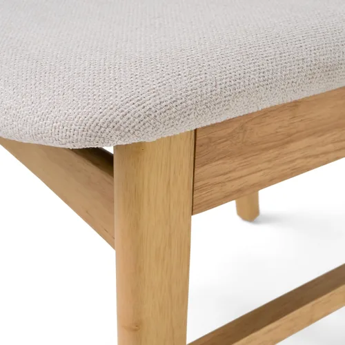 Vista 10 de Christopher Knight Home Frederica Mid-Century - Sillas de comedor modernas (juego de 4), color beige claro y roble natural