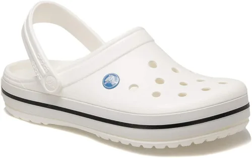 Vista 3 de Crocs Zuecos Crocband para hombre y mujer, Blanco
