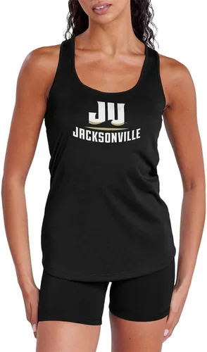 Vista 345 de Camiseta deportiva sin mangas oficial de NCAA Collegiate para mujer, con espalda cruzada, colección con logotipo primario