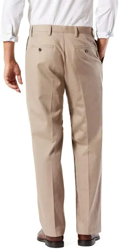 Vista 3 de Dockers - Pantalones caquis masculinos de ajuste clásico - plisados