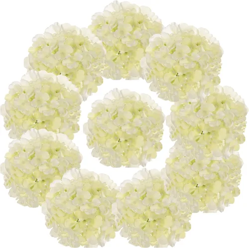 Vista 13 de 10 cabezas de hortensias de seda con tallos de flores artificiales para bodas, fiestas, decoración del hogar (negro)