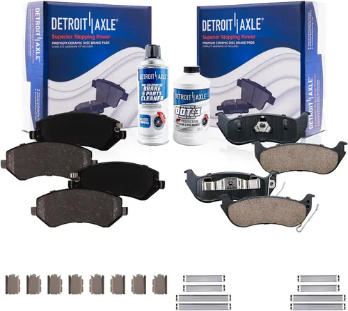 Vista 57 de Detroit Axle - Kit de freno delantero para Dodge Ram 1500 Durango Dakota Chrysler Aspen Dakota Driver Side Disco Freno Pinza de freno de cerámica