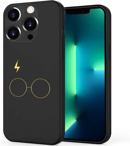Vista 9 de Unov Funda diseñada para iPhone 13, funda negra con [patrón antideslizante en relieve], protección delgada a prueba de golpes [TPU antiarañazos]