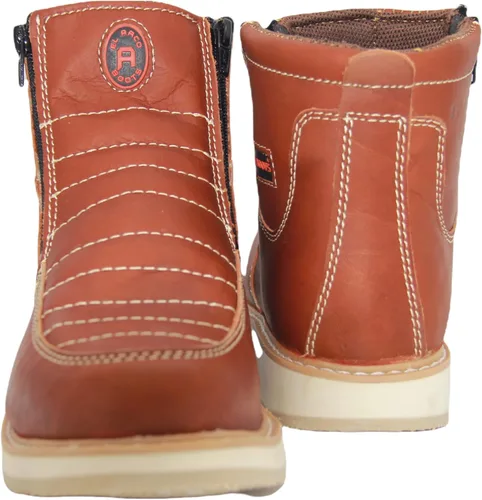 Vista 2 de The Western Shops - Botas de trabajo de cuero con doble cremallera para hombre