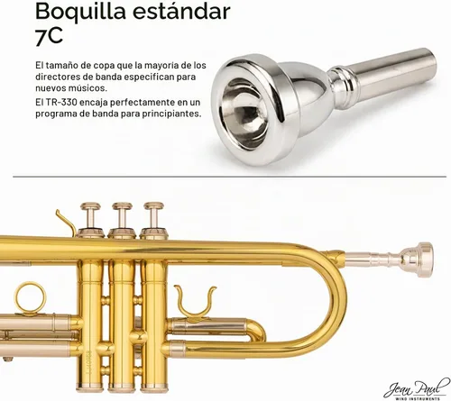 Vista 6 de Trompeta Jean Paul USA TR-330, estándar, en Bb