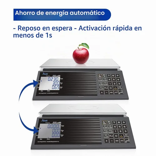Vista 8 de ACLAS Báscula de computación de precio digital NTEP certificada legal para el comercio 30 libras 0.01 libras Báscula comercial al por menor