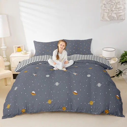 Vista 16 de Erosebridal - Juego de ropa de cama kawaii, juego de funda de edredón con diseño de fresa rosa, para mujeres, niñas y niños, decoración
