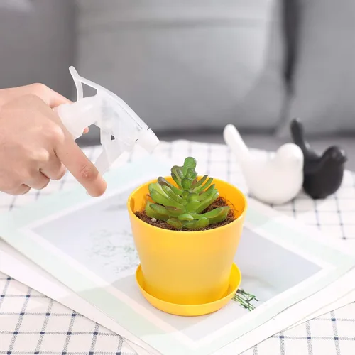 Vista 7 de JERIA Paquete de 16 macetas de plástico de 4 pulgadas para plantas de semillero grueso, macetas de vivero, macetas coloridas para plantas de flores