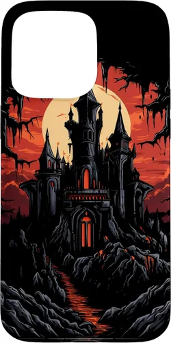 Vista 31 de Carcasa de fantasía oscura para iPhone 16 Castillo gótico Arquitectura Gótica Brujería