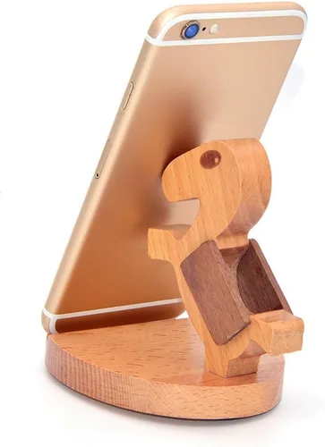 Vista 4 de Soporte de exhibición de madera del tenedor del teléfono móvil del caballo del bebé