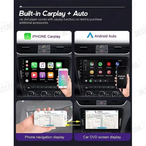 Vista 6 de 9 ''Android coche radio estéreo para Nissan X-Trail 1 T30 2000-2007 Octa Core Android 10.0 pantalla táctil Headunit soporte navegación GPS Carplay