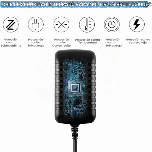 Vista 4 de Fuente de alimentación de 12 V 2 A, adaptador de corriente universal con 8 enchufes seleccionables, adaptador de corriente para fuente