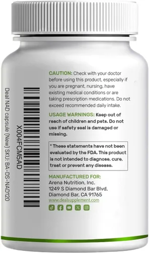 Vista 7 de Suplemento de resveratrol NAD+ de 1,000 mg por porción, 120 cápsulas vegetarianas Alternativa de suplemento NMN extra fuerte 2 en 1 Suplementos
