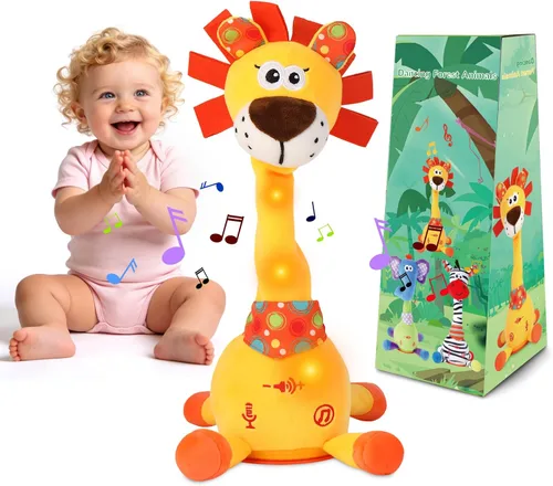 Vista 19 de LUKETURE Peluche de nutria respiratoria con movimiento rítmico, luz nocturna suave y ruido blanco, compañero de peluche calmante para relajación