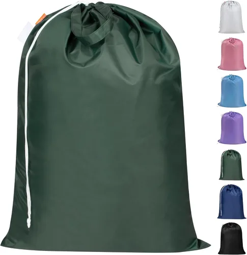 Vista 8 de Polecasa - Mochila de lavandería duradera con correas acolchonadas, tela resistente a desgarros, 3.8 oz/yd² y múltiples bolsillos, grande, Negro