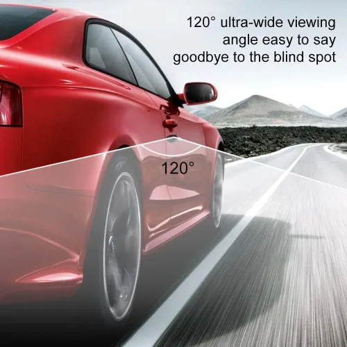 Vista 4 de CVBS Signals Cámara de punto ciego Cámara de visión lateral del coche IP68 impermeable 120 grados gran angular vista lateral espejo kit gris oscuro