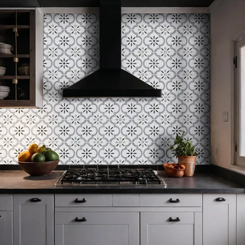 Vista 3 de MSI Azila Muestra Azulejo de Porcelana Mate Encáustico para Pared y Piso para Baño, Salpicadero de Cocina y Encimera