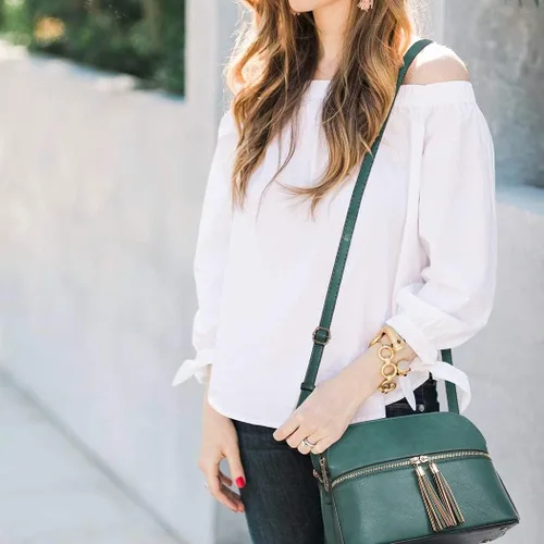 Vista 2 de Dasein - Bolso de hombro para mujer con cremallera y múltiples bolsillos