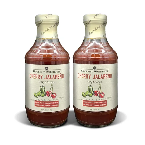 Vista 8 de Gourmet Warehouse Salsas para barbacoa, 16 onzas líquidas, paquete de 2 (barril de bourbon)