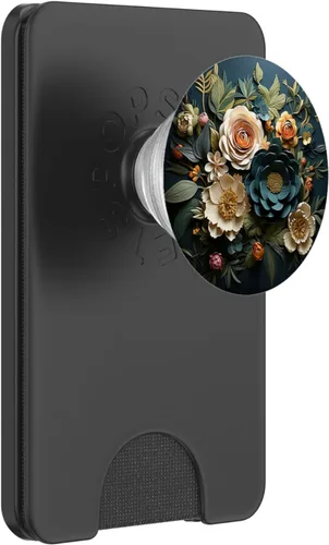 Vista 8 de flor floral hermosas flores y hojas verdes PopSockets intercambiables PopGrip