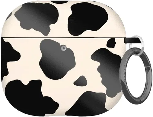 Vista 8 de VELVET CAVIAR Funda compatible con AirPods 4 con llavero, bonitas fundas protectoras duras de 4ª generación para mujer, diseño de lunares azules