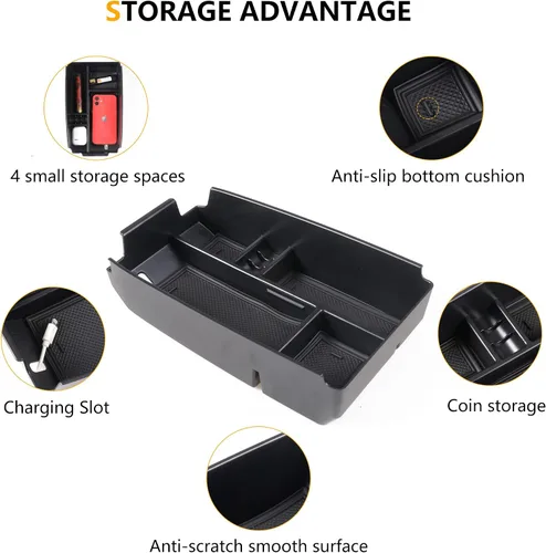 Vista 3 de Organizador de consola central compatible con Ford Escape 2020-2025 2021-2025 Ford Bronco Sport Accesorios interiores Bandeja de almacenamiento
