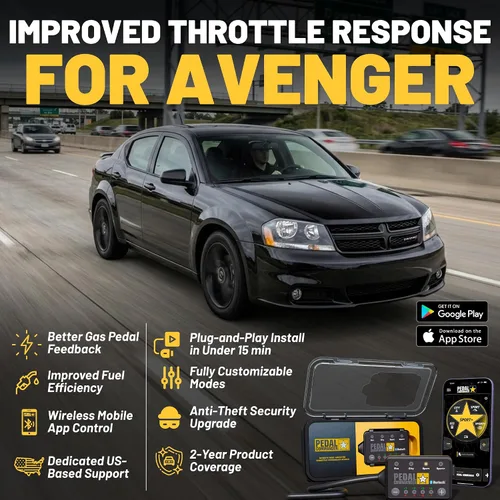 Vista 2 de PEDAL COMMANDER Controlador de respuesta del acelerador Dodge Avenger 2008-2014 Compatible con: 2ª generación, SE, SXT, SXT Plus, Express, R/T