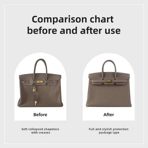 Vista 4 de DGAZ Organizador de bolsos suave y sedoso, seda, bolso de lujo en moldeadores de bolsas, para mujer, se adapta a bolsas Birkin25303540
