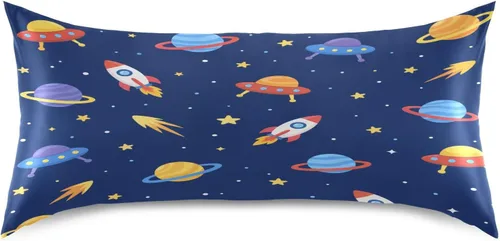 Vista 28 de Blueangle Bear Panda - Funda de almohada de satén para cabello y piel, tamaño estándar (20 x 26 pulgadas), fundas de almohada de satén con cierre