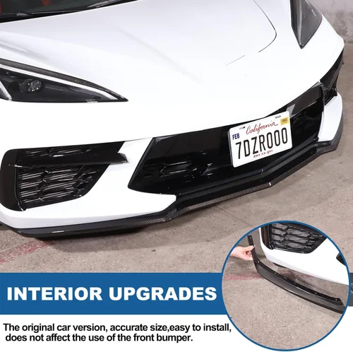 Vista 4 de Parachoques delantero de repuesto para parachoques inferior compatible con Chevrolet Corvette C8 GM Z51 2020-2024 Parachoques delantero, entrada