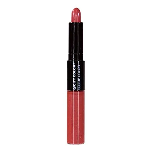 Vista 5 de Color City, Duo Lip Color 2 en 1, lápiz labial y brillo labial (melón)