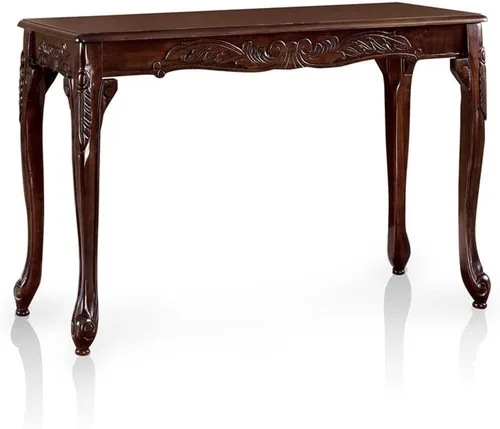 Vista 6 de Homes: Inside + Out Charleston Mesa consola tradicional de madera de 48 pulgadas con patas de cabriole para sala de estar, dormitorio, pasillo