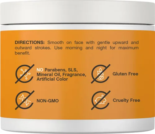 Vista 3 de Coera Crema de vitamina C 4 onzas Para cara, manchas oscuras, cuerpo y piel Hidratante iluminador, hidratante y reafirmante Libre