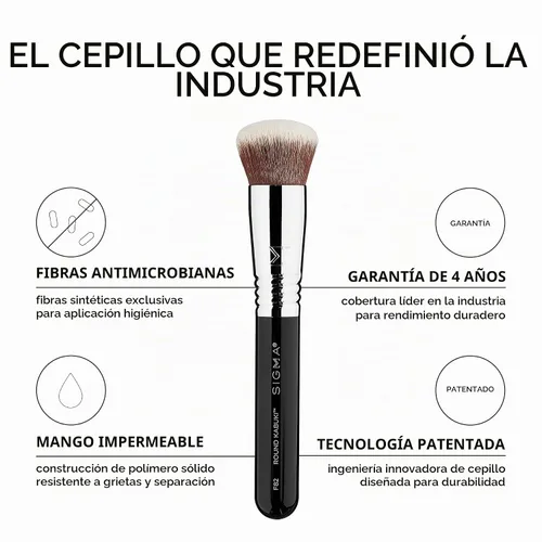 Vista 5 de Sigma Beauty F85 - Brocha Kabuki de Aerógrafo (Brocha Kabuki Redonda F82)