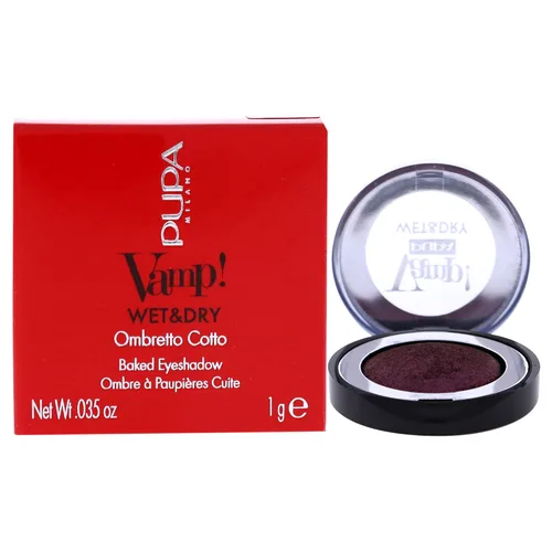 Vista 5 de Pupa Milano Vamp! Sombra de ojos horneada húmeda y seca, efecto radiante y vibrante, bajo riesgo de alergia, probada oftalmológicamente, libre