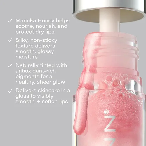 Vista 3 de SKINN Aceite labial Luminous Blush – Apoya la producción de colágeno, suaviza las líneas y calma los labios secos agrietados – Aceites hidratantes