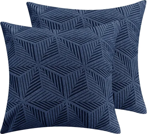 Vista 21 de YEMYHOM 1 Pieza Fundas Elásticas para Sofá de 3 Cojines, Funda de Sofá Jacquard con Parte Inferior Elástica Antideslizante, Funda Engrosada Azul