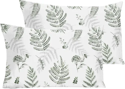 Vista 36 de YIYEA Juego de 2 fundas de almohada estándar de microfibra ultra suave de doble cepillado, fundas de almohada estándar, fundas de almohada florales