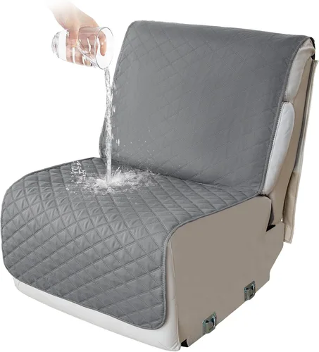 Vista 88 de HDCAXKJ Fundas impermeables 100% impermeables para sofá reclinable en forma de L, lavable, acolchada y suave para perros y mascotas, 1 funda de Negro
