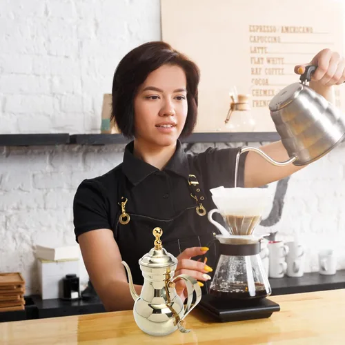 Vista 9 de Zerodeko Cafetera árabe Agua Verter sobre tetera Hervidor de té Hervidor de té Cafetera Infusor Tetera Cafetera Café Cafetera Italiana Mantequilla