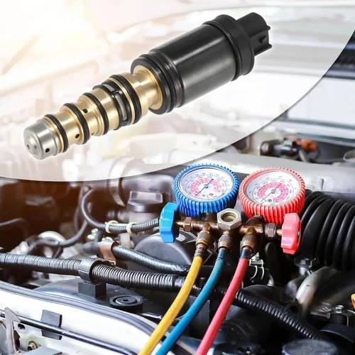 Vista 2 de X AUTOHAUX Válvula solenoide de control de compresor de aire acondicionado para auto para 6SES14C 7SES17C 7SEU17C Compresor para Toyota Corolla 1.8L