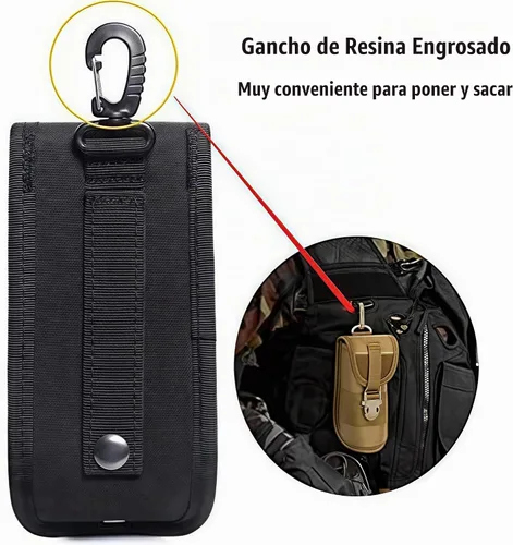 Vista 5 de ACEXIER MOLLE - Funda táctica duradera para lentes de sol, estilo militar, con hebilla Negro