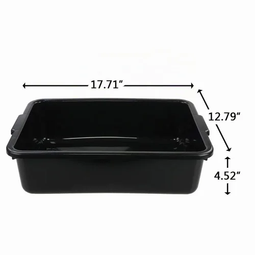 Vista 3 de Kiddream Bandeja de autobús comercial de 13 litros, caja de plástico para bañera de autobús, juego de 4