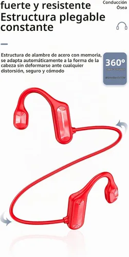 Vista 5 de Auriculares de conducción ósea – 2023 nuevos teléfonos impermeables de conducción ósea con micrófono, auriculares de oreja abierta 5.3, auriculares