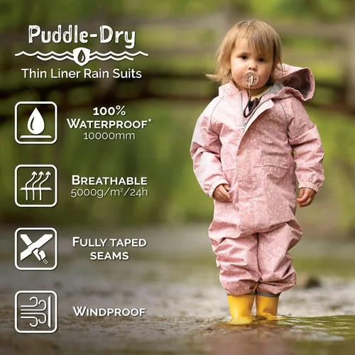 Vista 4 de JAN & JUL Traje impermeable para lluvia, overol a prueba de viento para niños pequeños y niños Thin-liner: Camiones grandes