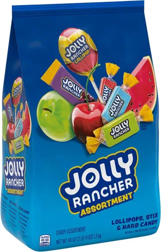 Vista 10 de JOLLY RANCHER - Surtido de caramelos con sabor a fruta en bolsa a granel, 42.01 oz Incluye paletas, caramelos Stix y duros, paquete variado
