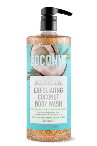 Vista 9 de Jabón negro africano exfoliante con coco y carbón, exfoliante, suavizante, estimulante, 32 onzas