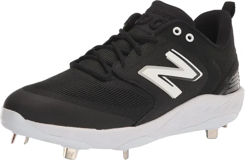 Vista 16 de New Balance - Zapatos de béisbol de metal Fresh Foam X 3000 V6 para hombre Negro/Negro
