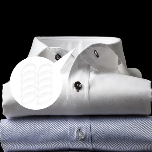 Vista 8 de VICASKY 100 piezas de soporte para cuello de camisa, soporte para cuello de camisa, soporte para cuello de camisa (transparente)