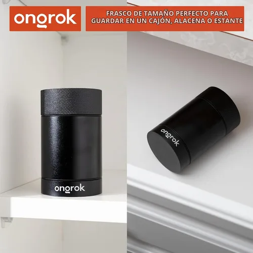Vista 6 de ONGROK Recipiente de almacenamiento de aluminio, 6.1 fl oz, tarro a prueba de aire para preservar el olor y el aroma